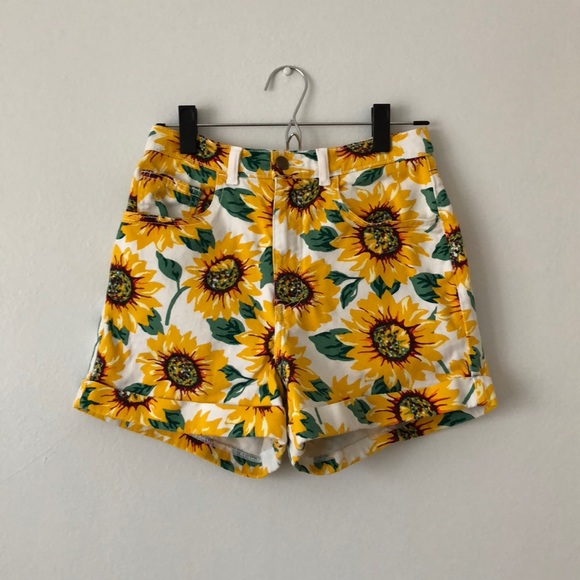 high waisted sunflower shorts